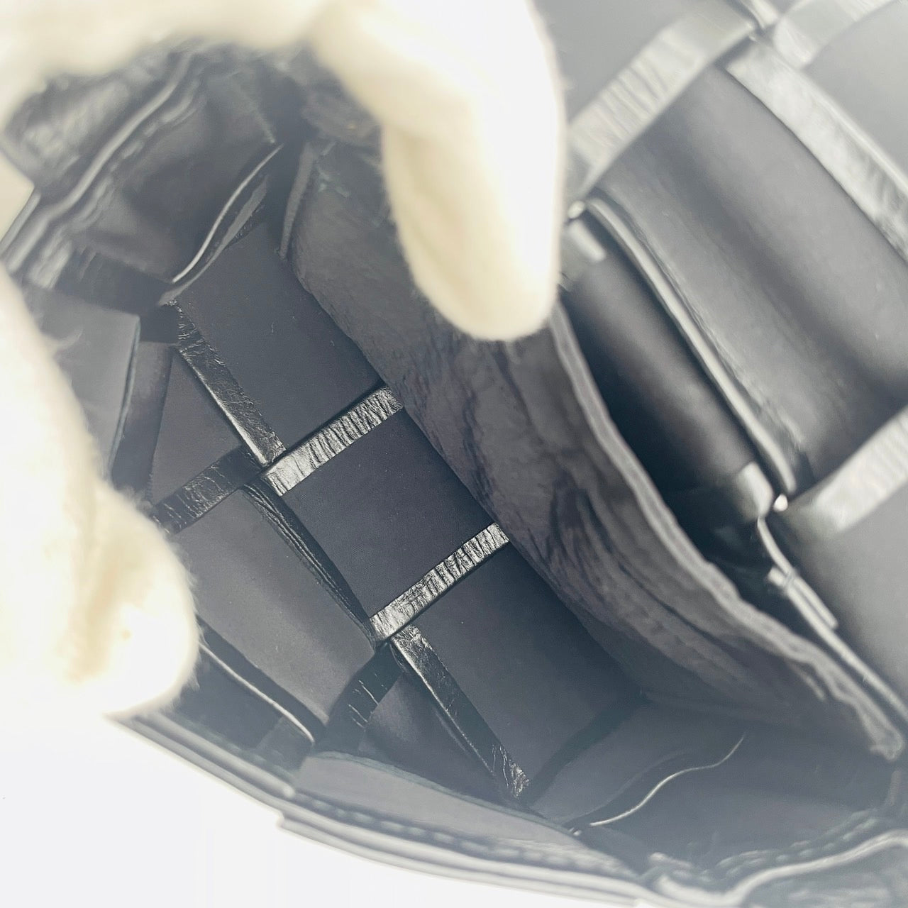 BOTTEGA VENETA Maxi Intrecciato Candy Shoulder Bag Black