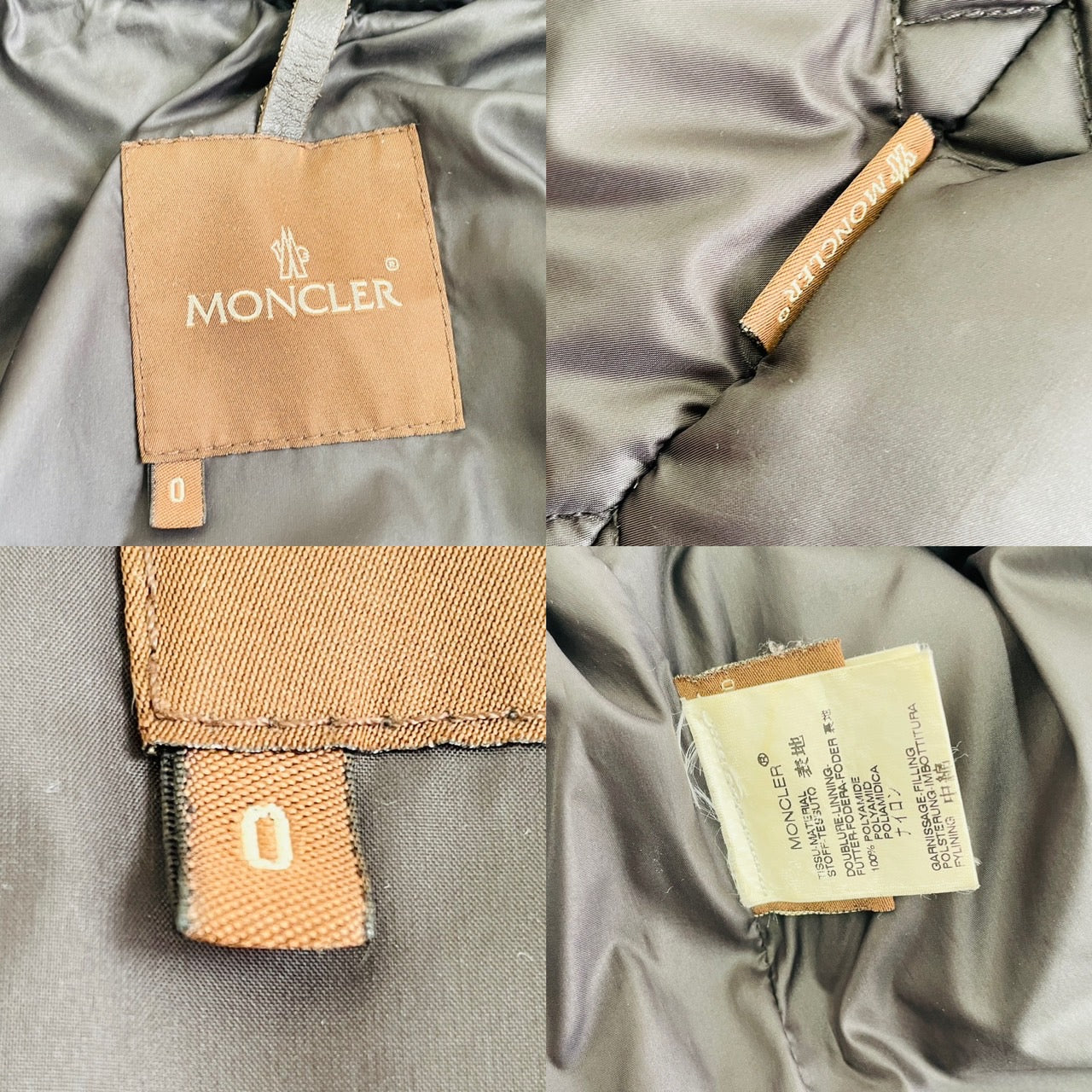 MONCLER Down coat fox fur black