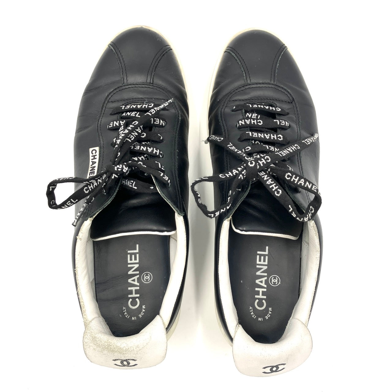 CHANEL Coco Mark Leather Sneakers G34145 EU42