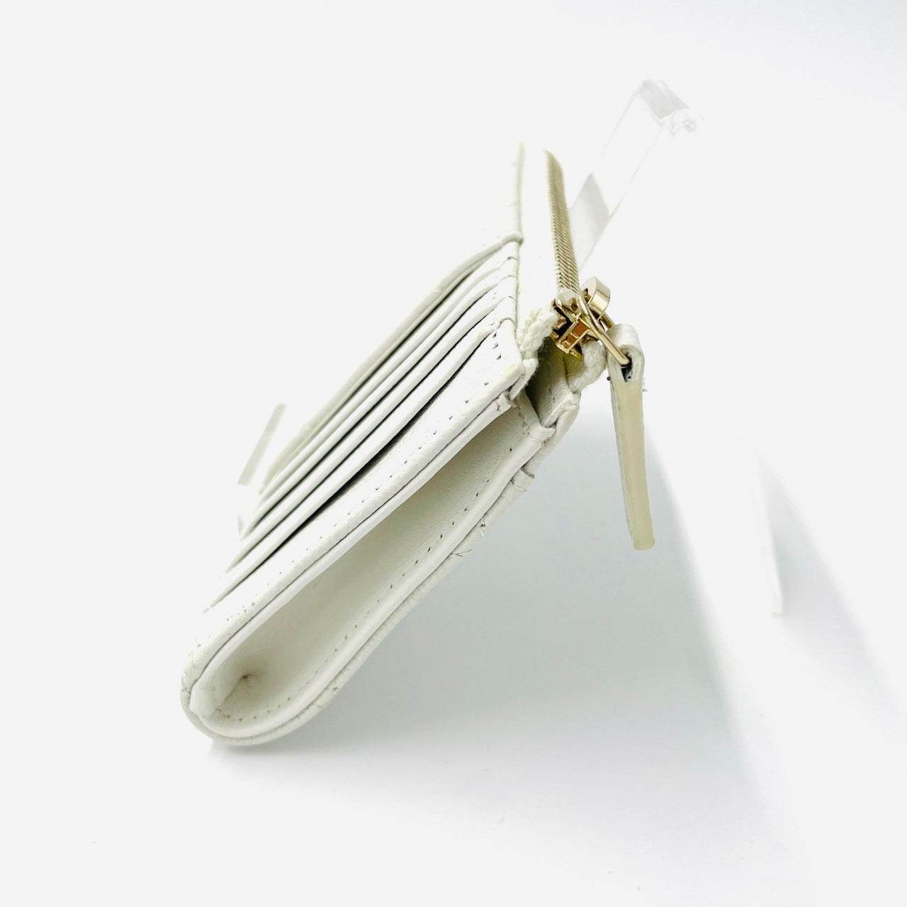 CHANEL Caviar Skin Fragment Coin Purse White