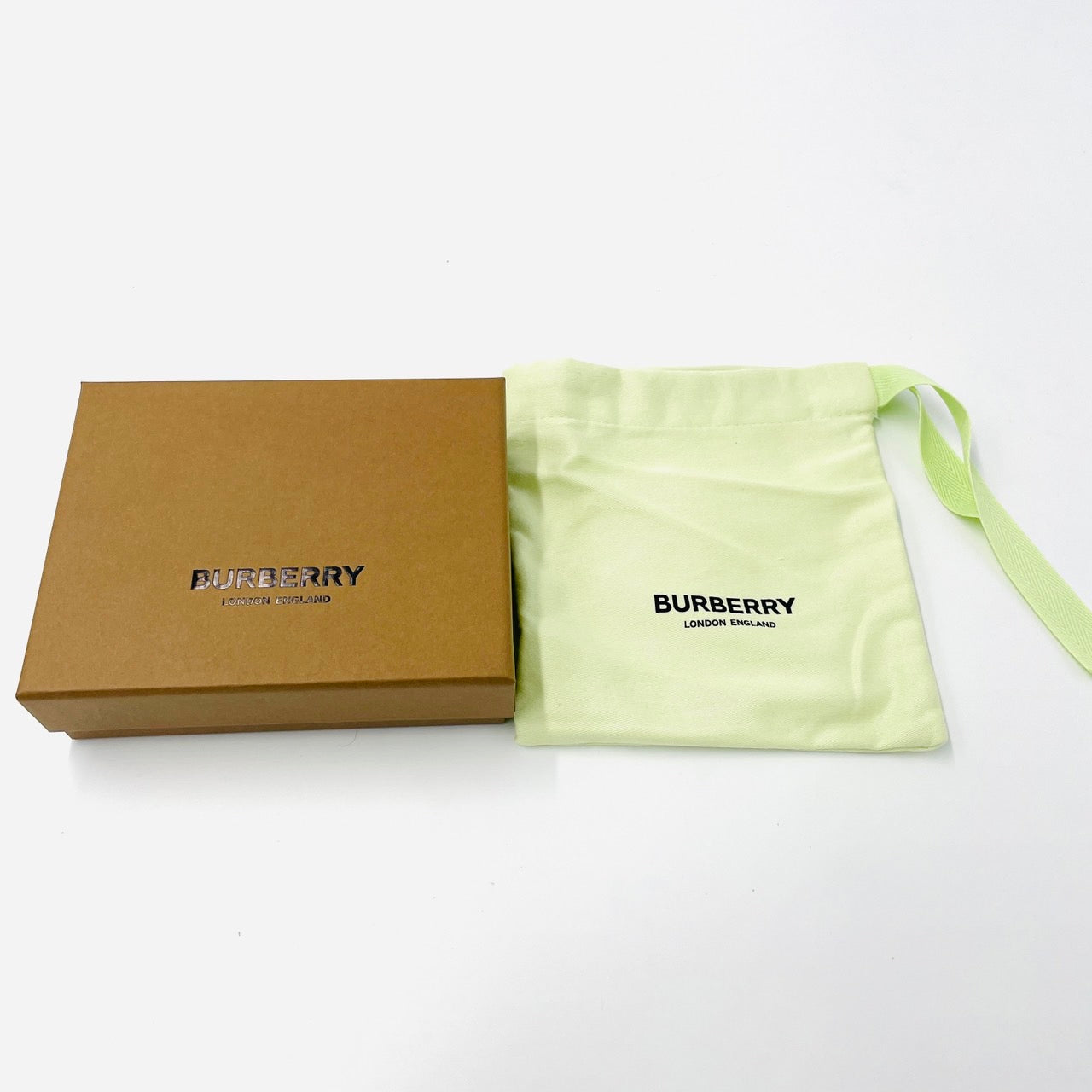 Un Used BURBERRY TB Logo Charm Gold Hardwere