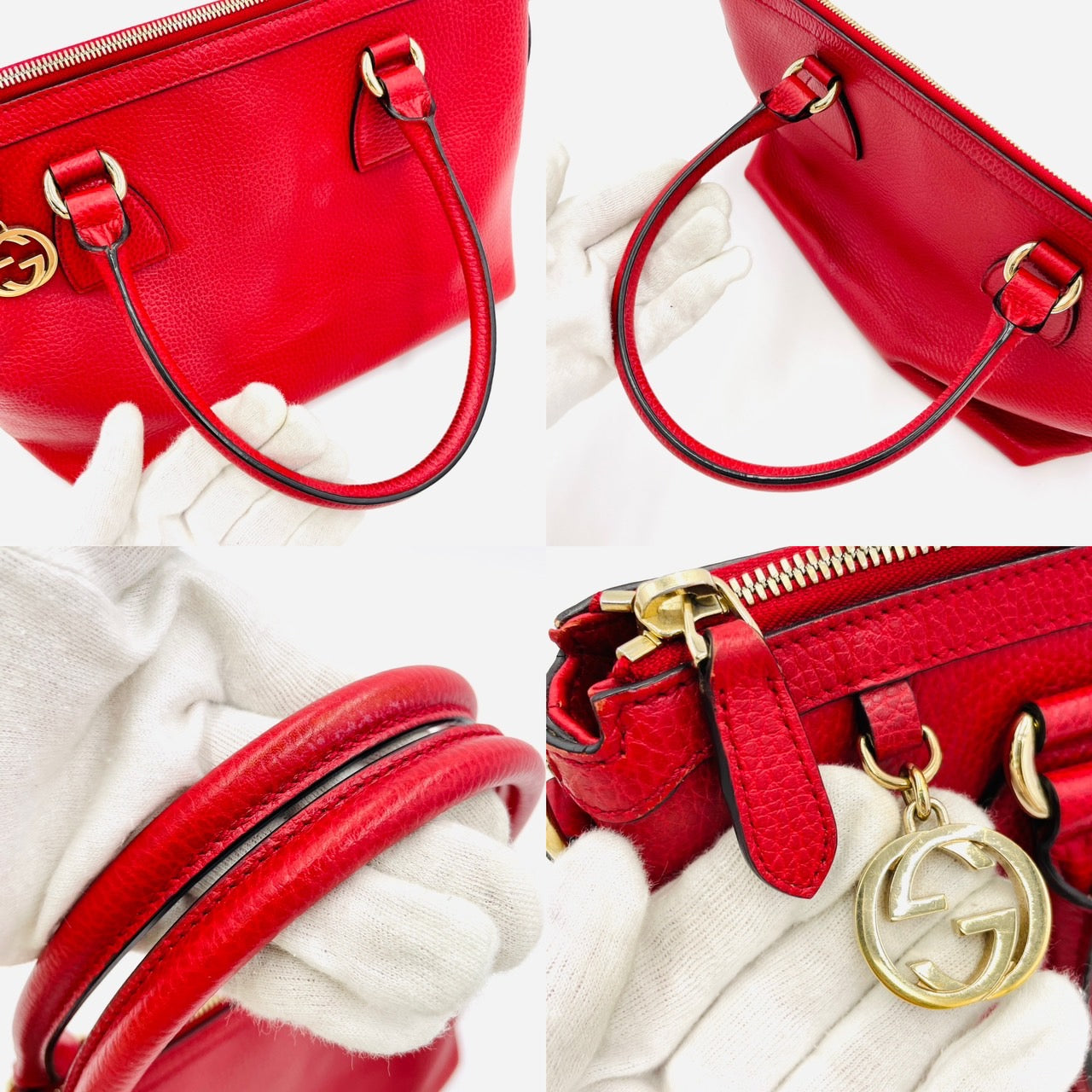 GUCCI Miss GG Handbag 2Way Red