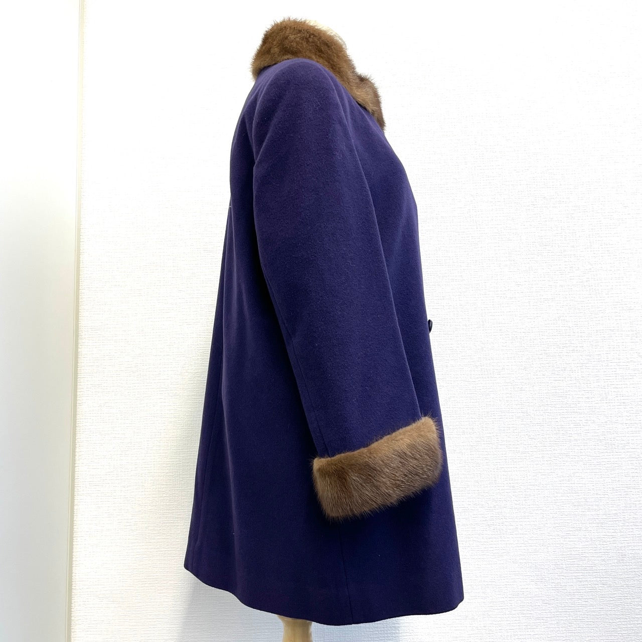 BURBERRYS Fur Coat Purple Women