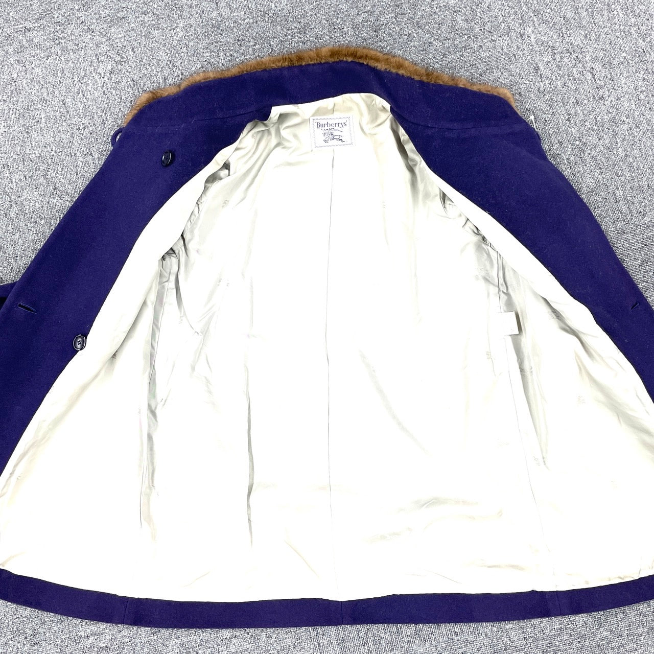 BURBERRYS Fur Coat Purple Women