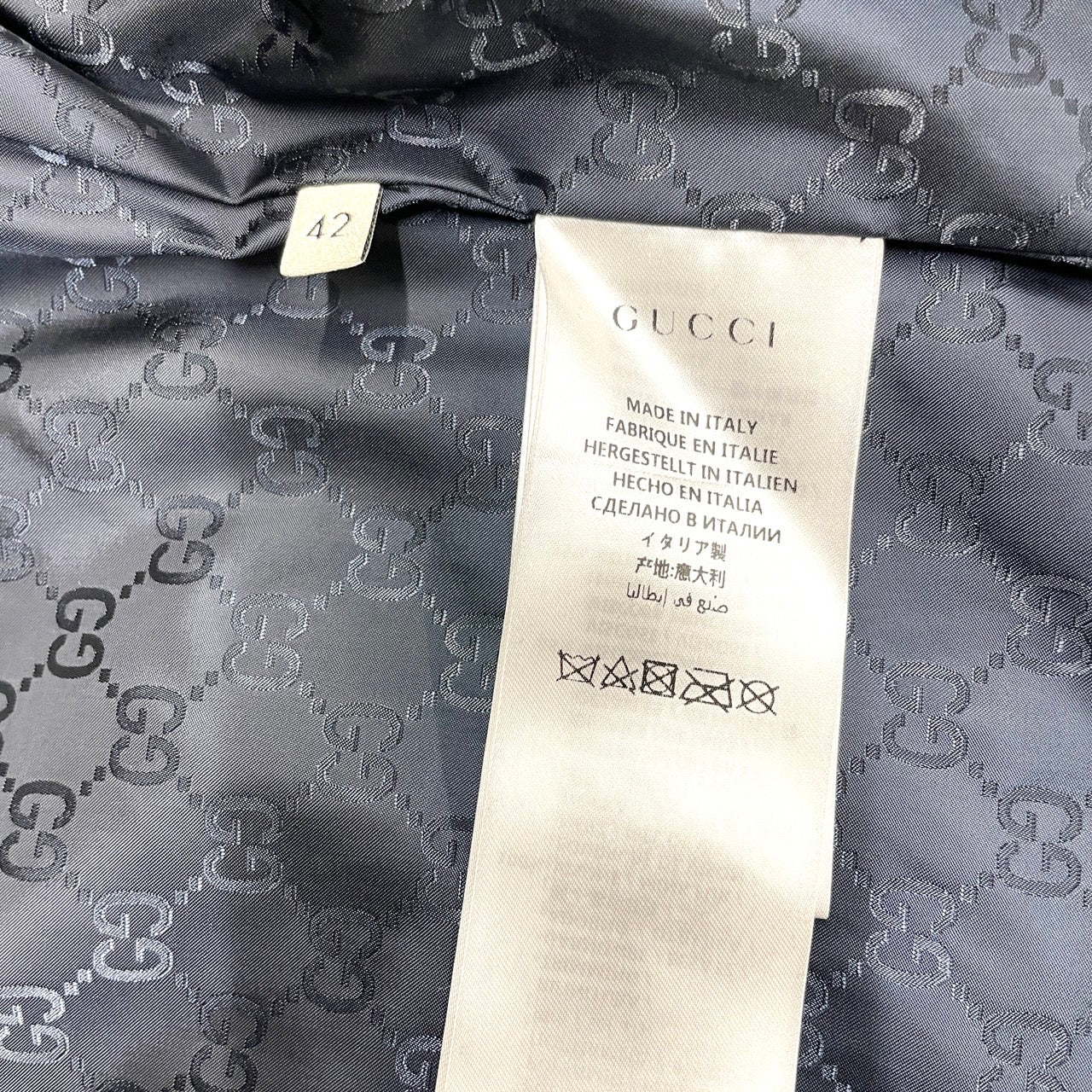 GUCCI Navy Jacket Navy Blue Size 42