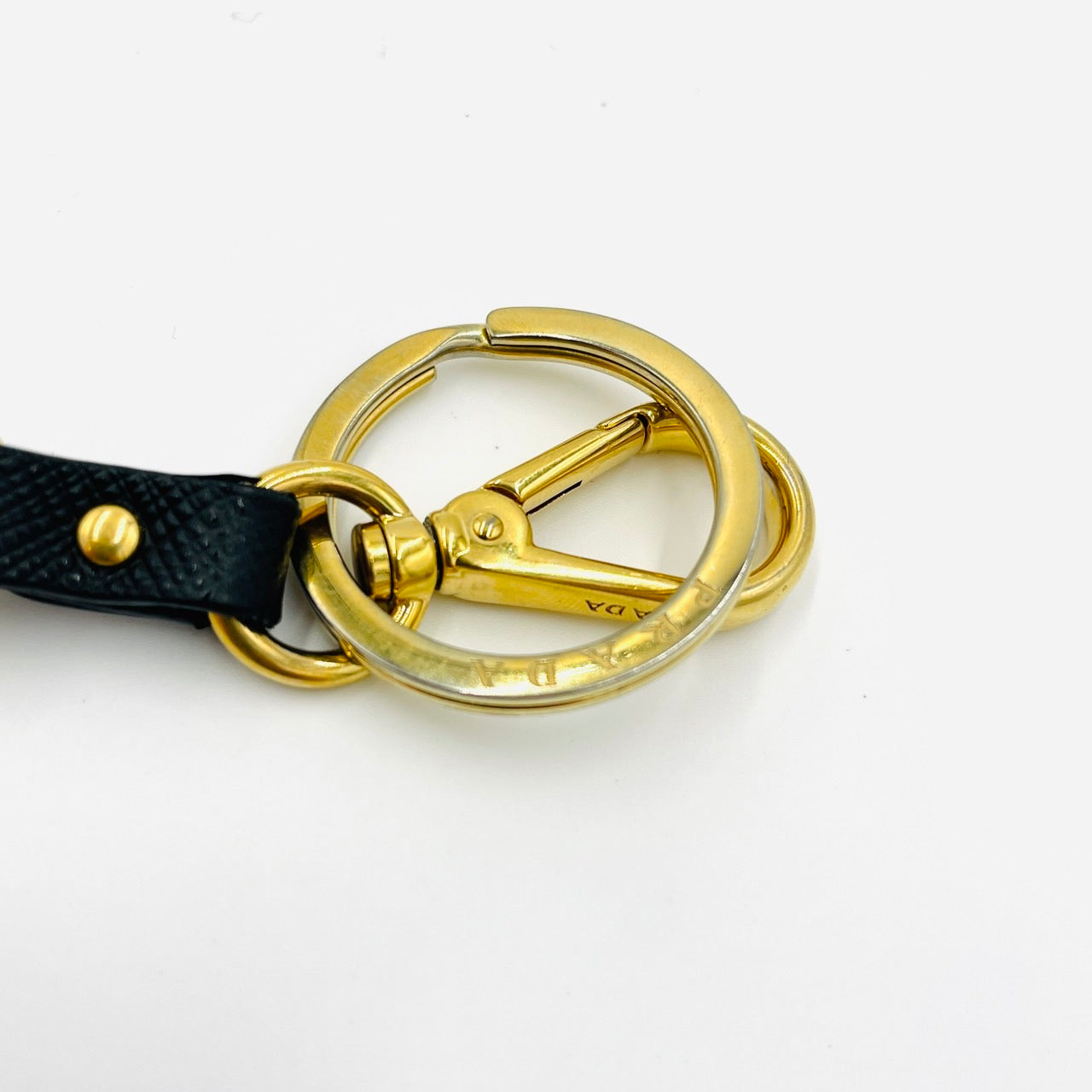 PRADA Key Charm Black Gold