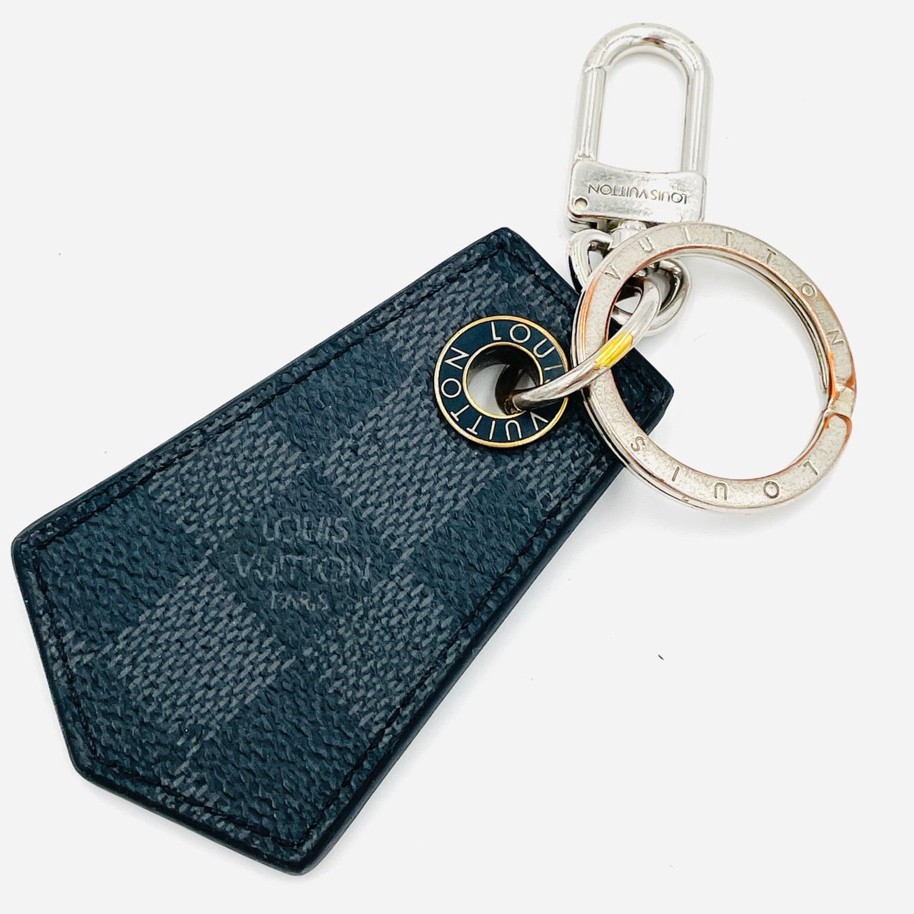 LOUIS VUITTON Key Charm Damier Graphite