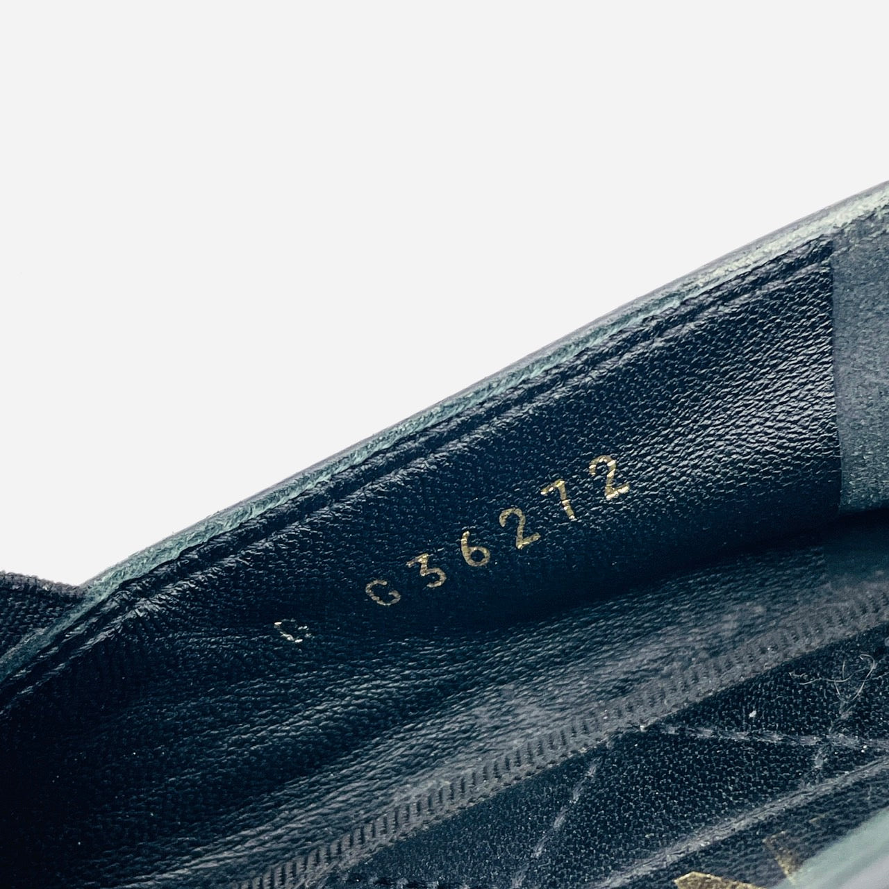 CHANEL Leather Flat Shoes Black 37 1/2