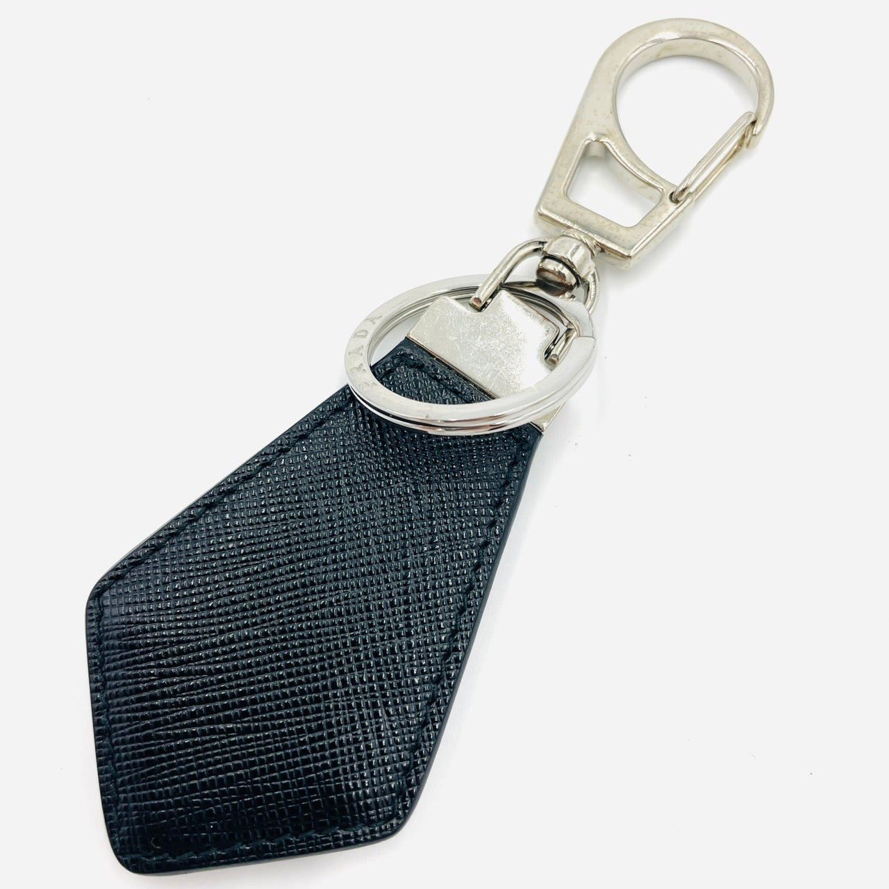 PRADA Key Charm Saffiano Leather Black