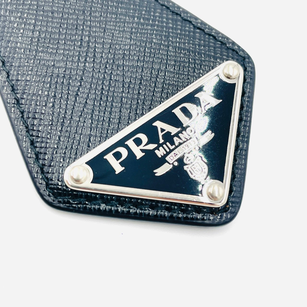 PRADA Key Charm Saffiano Leather Black