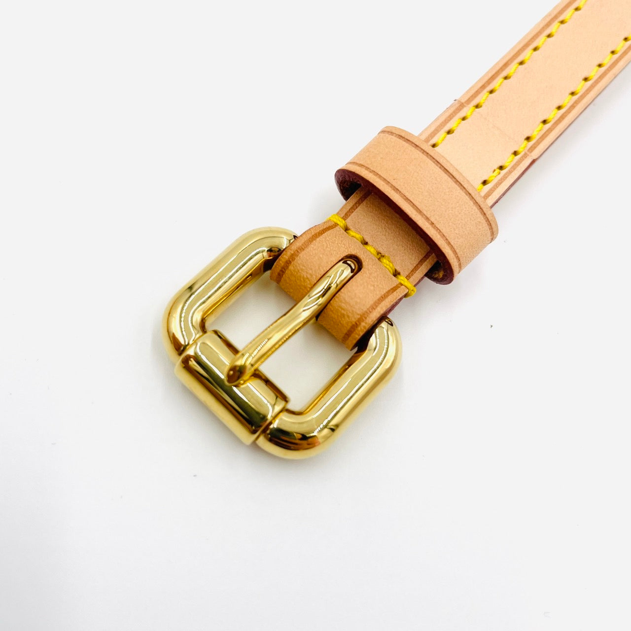 LOUIS VUITTON Unused Strap Leather With Gold Hardware