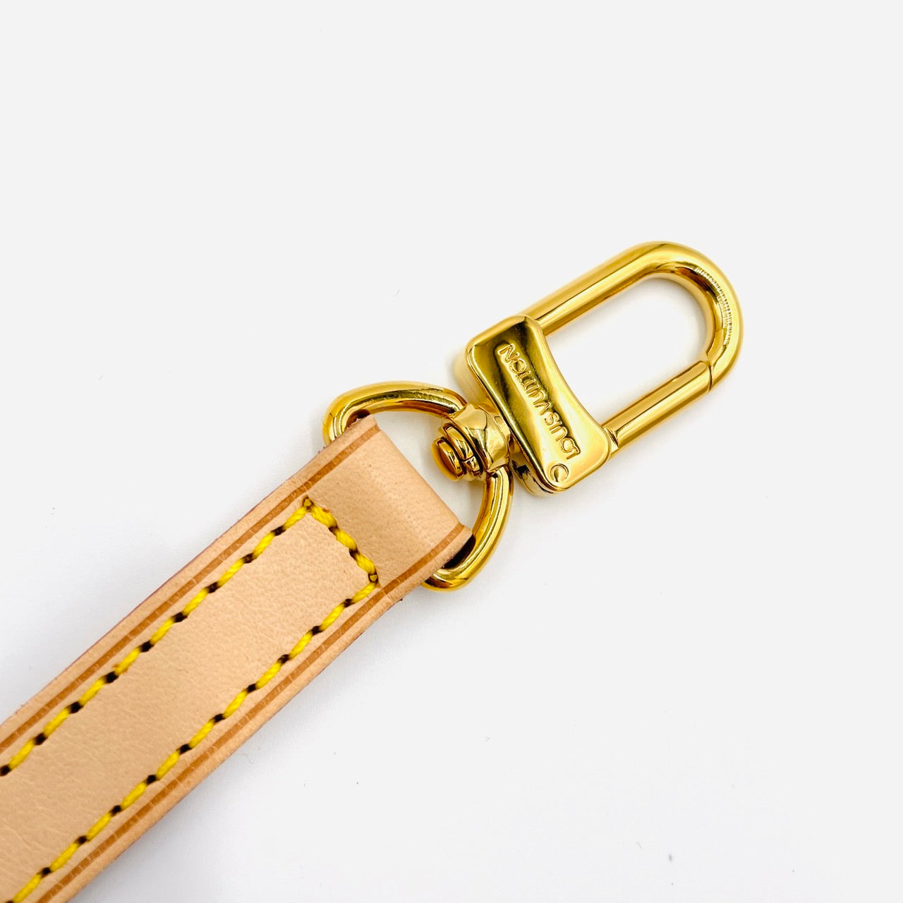 LOUIS VUITTON Unused Strap Leather With Gold Hardware