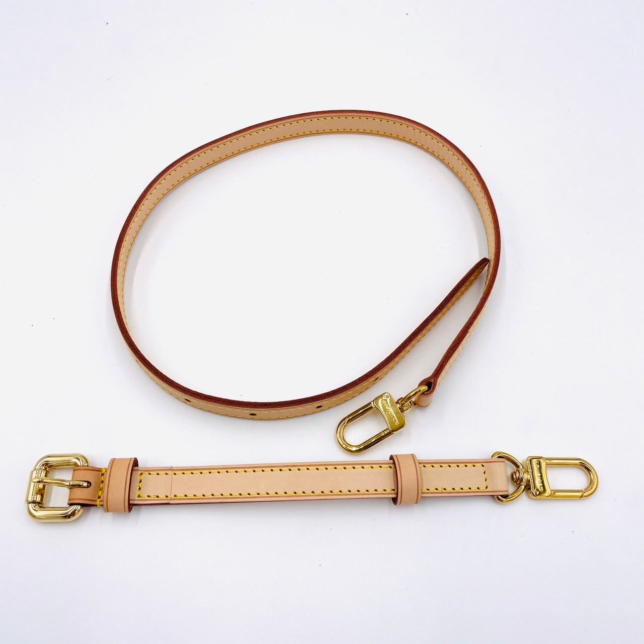 LOUIS VUITTON Unused Strap Leather With Gold Hardware
