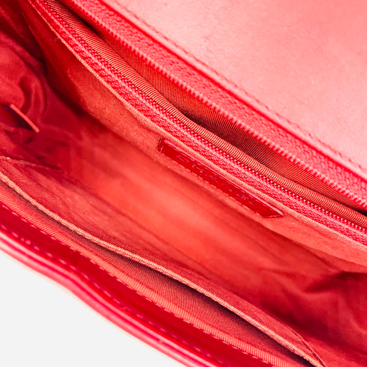 CHANEL BOY CHANEL Leather 2Way Red Handbag