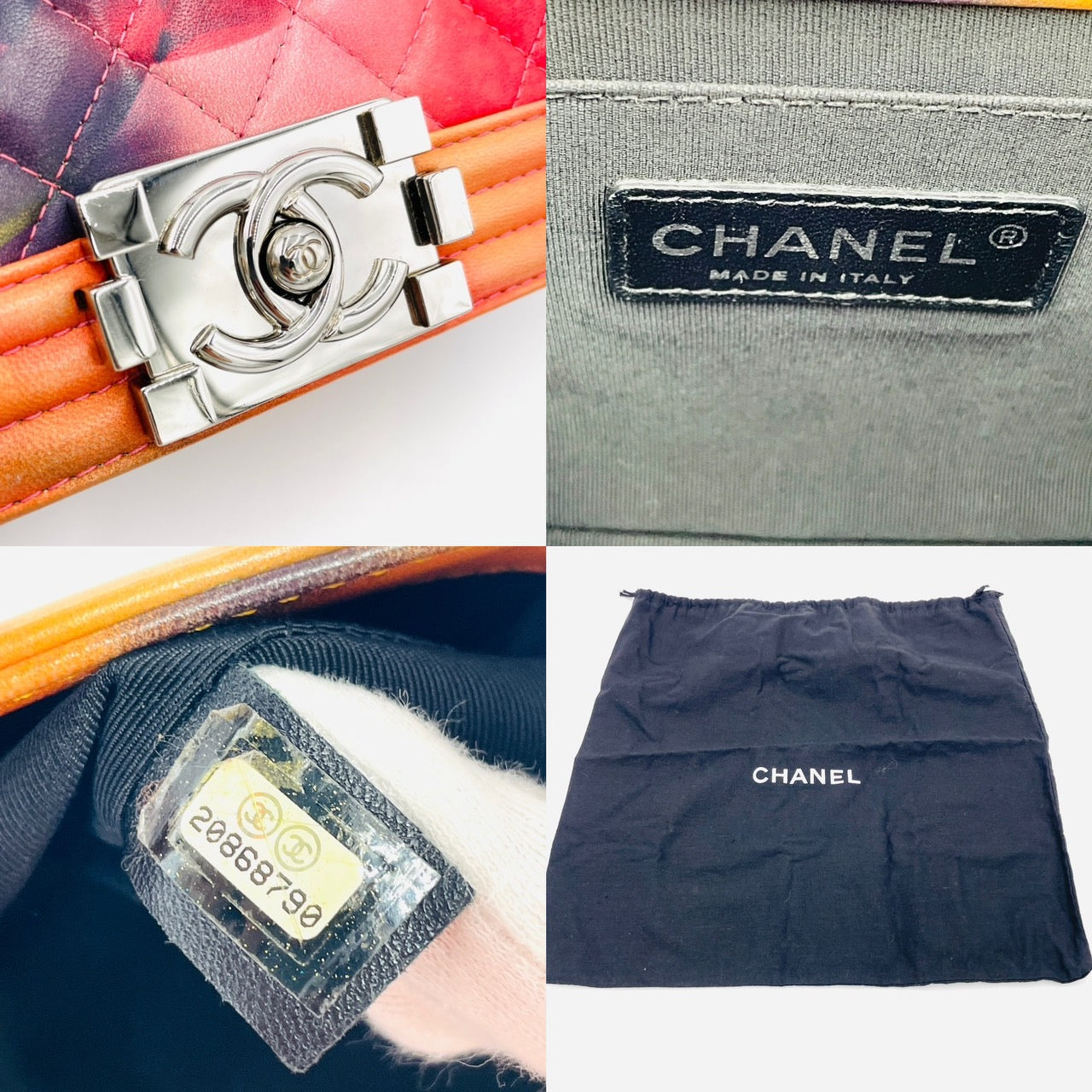 CHANEL BOY CHANEL Leather 2Way Gradation Color Handbag