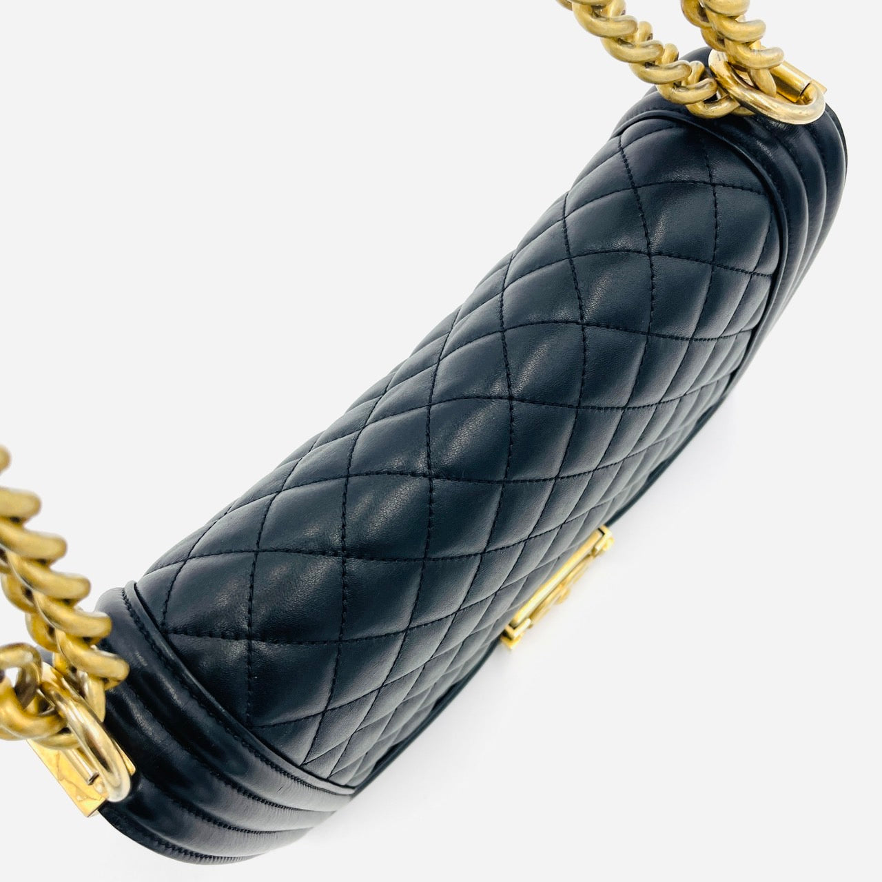 CHANEL BOY CHANEL Leather 2 Way Black Handbag