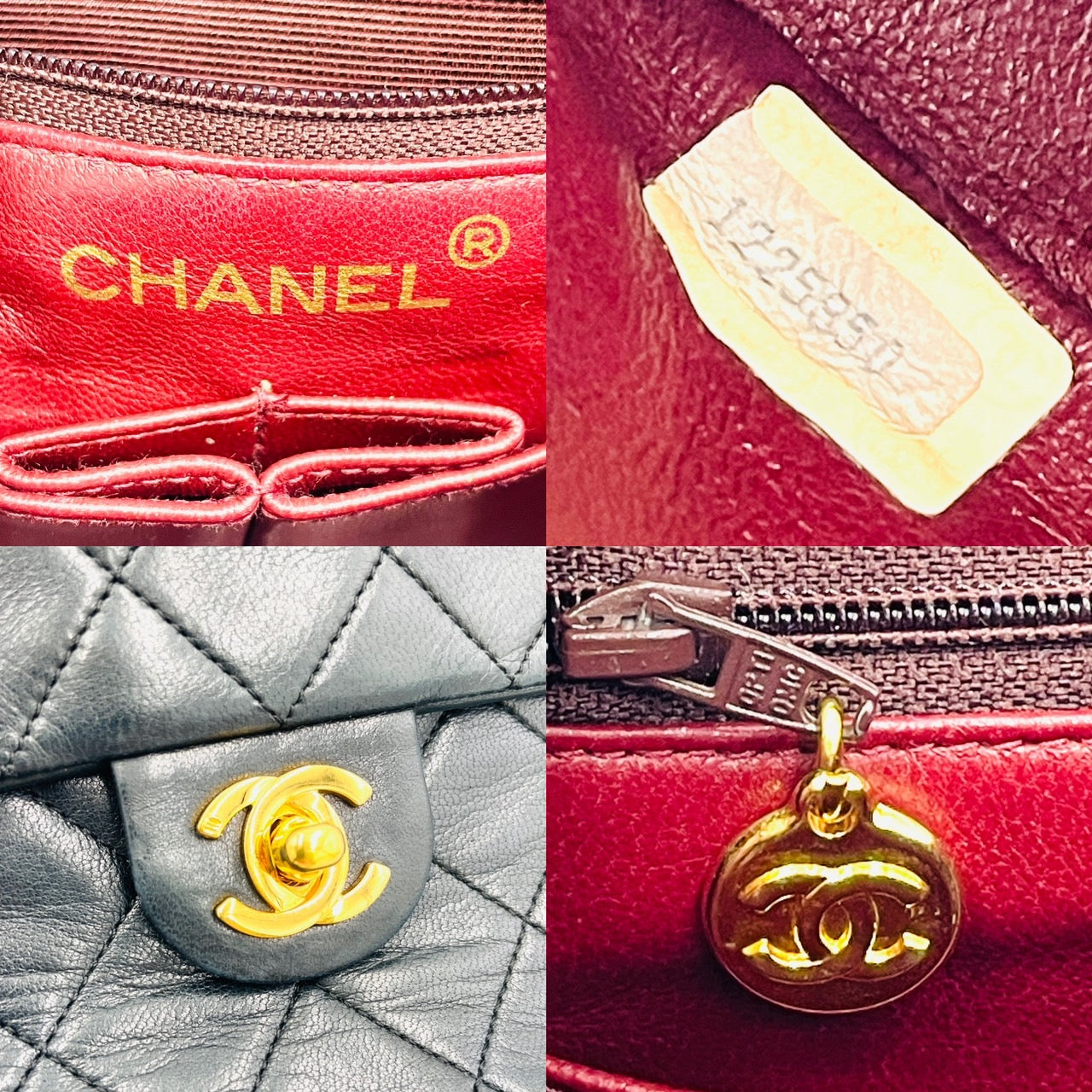 CHANEL Lamb Skin MIni Matrasse Chain Shoulder Black Bag