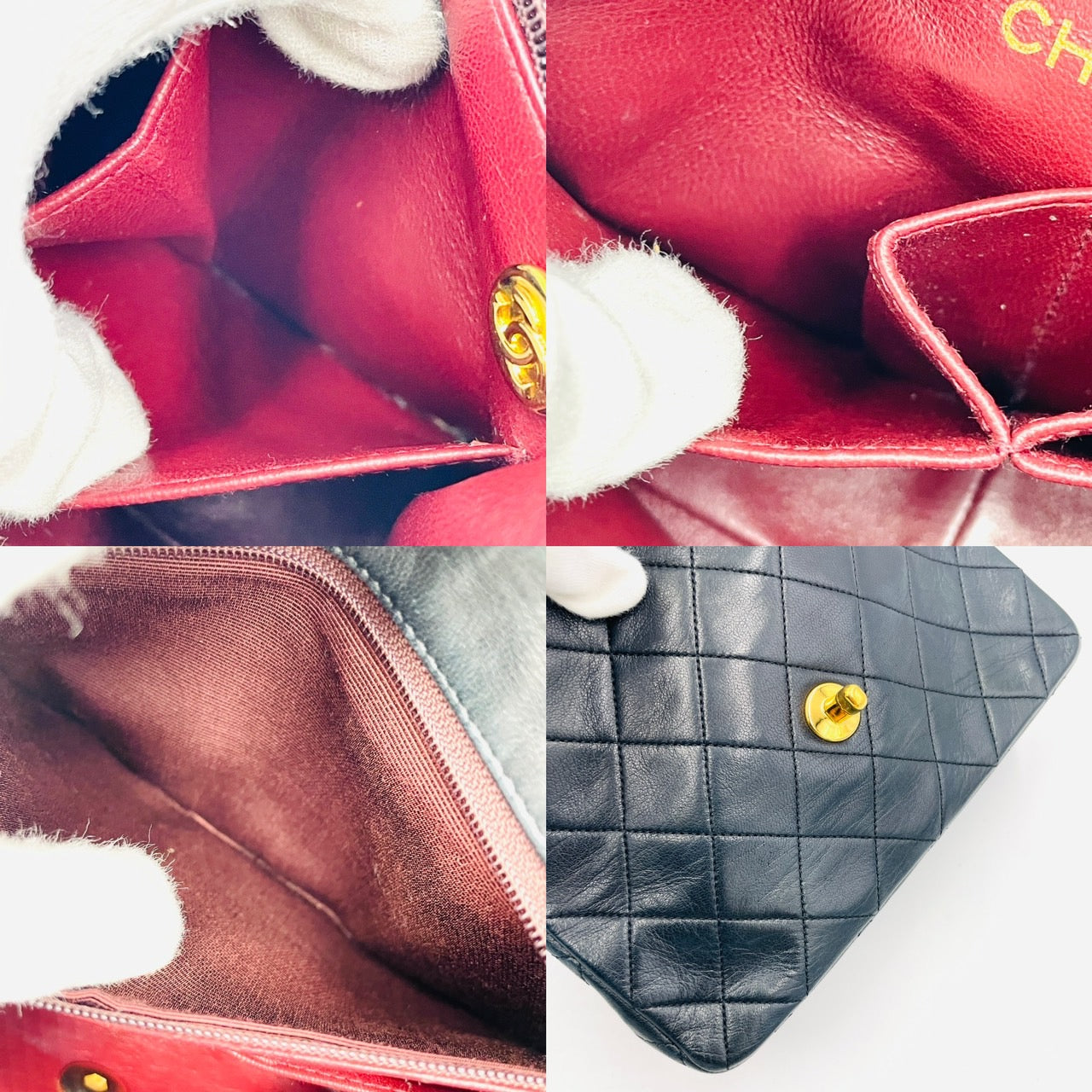CHANEL Lamb Skin MIni Matrasse Chain Shoulder Black Bag