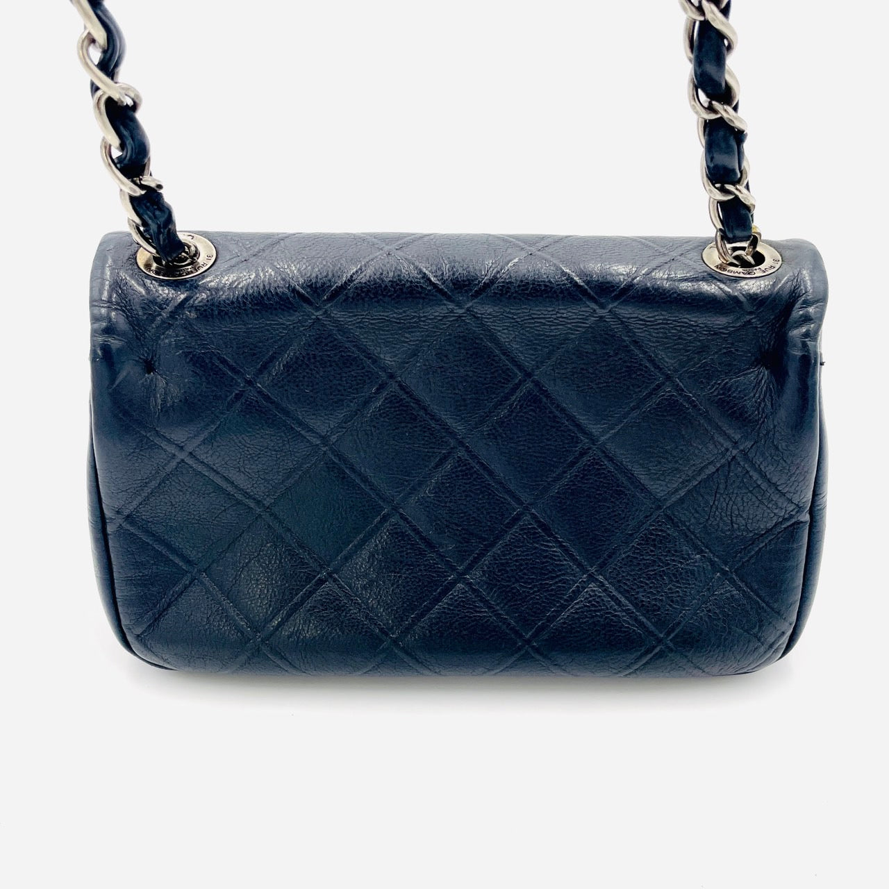 Chanel Matelasse Coco Mark Turn Lock Chain Flap navy Lamb Skin