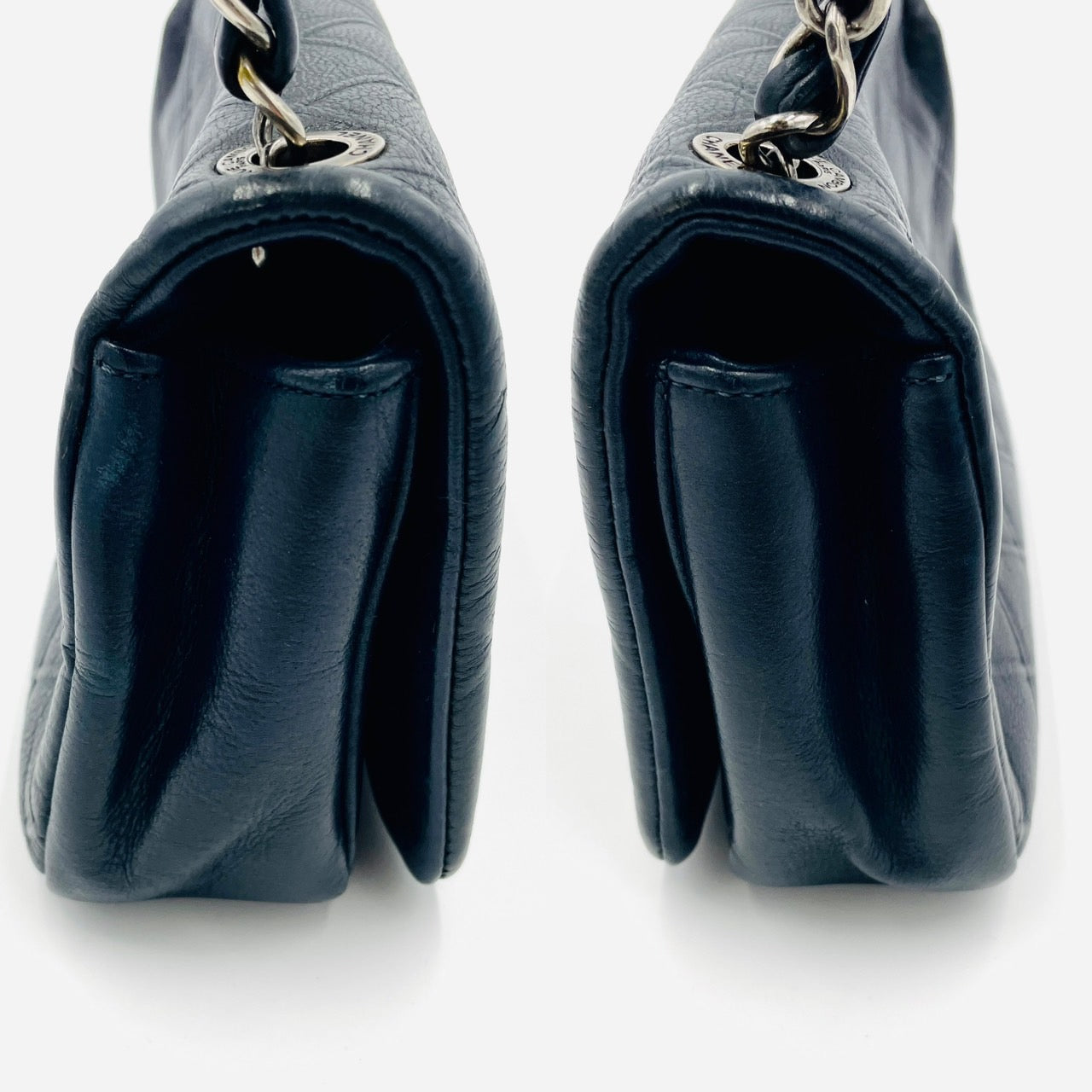 Chanel Matelasse Coco Mark Turn Lock Chain Flap navy Lamb Skin