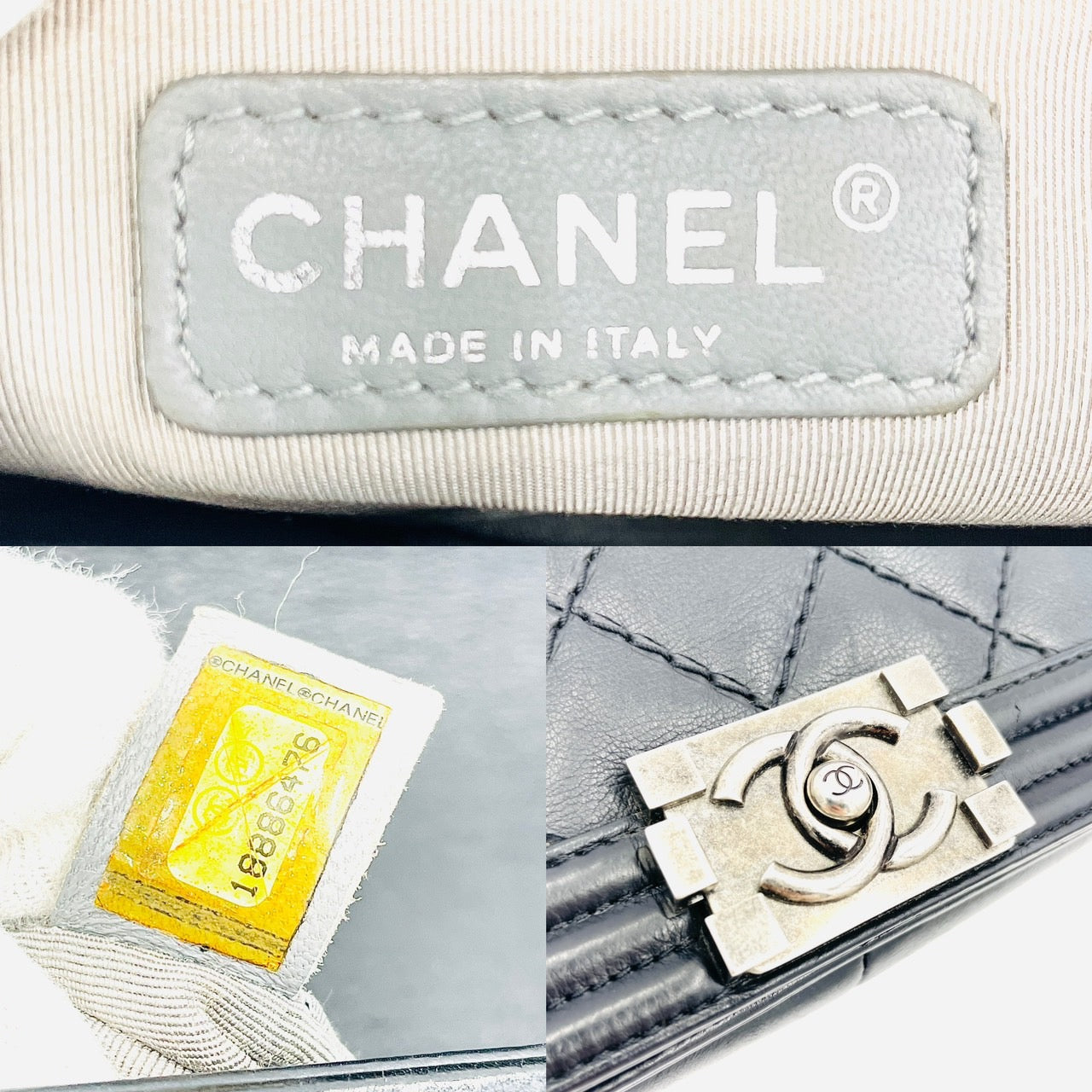 CHANEL BOY CHANEL Leather 2 Way Black Chain Shoulder Bag