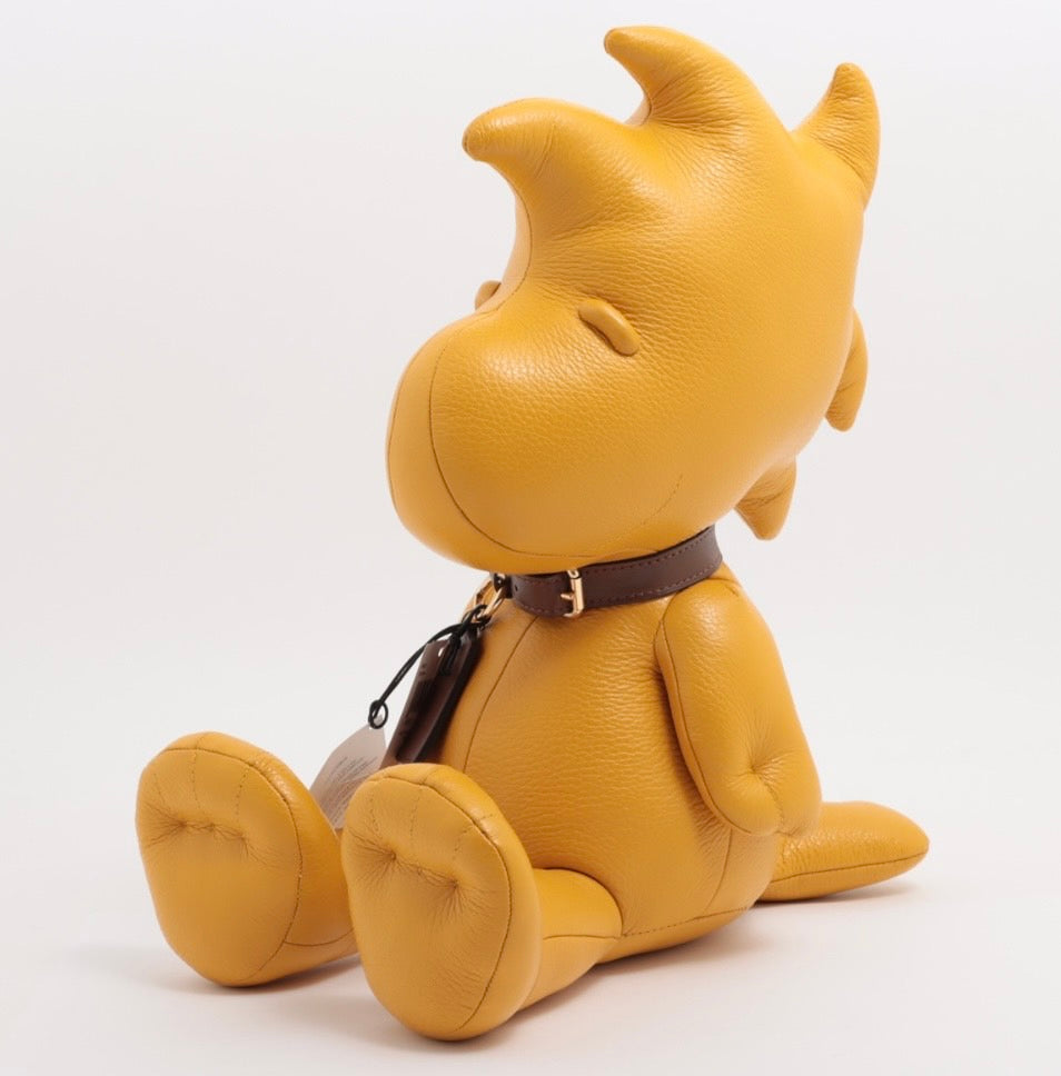 COACH Wood Stock Stuffed Animal Leather Model Yellow