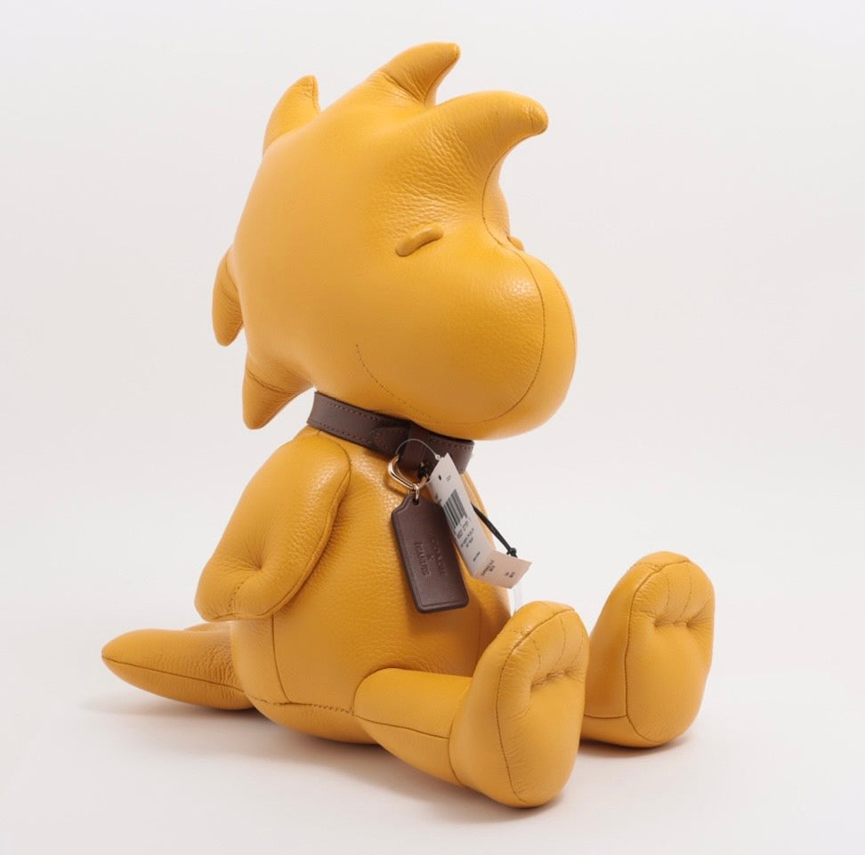 COACH Wood Stock Stuffed Animal Leather Model Yellow