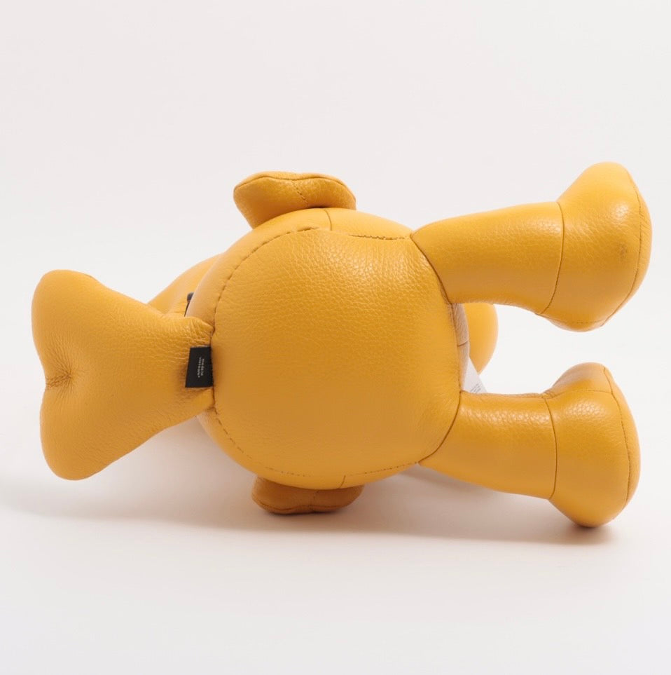 COACH Wood Stock Stuffed Animal Leather Model Yellow