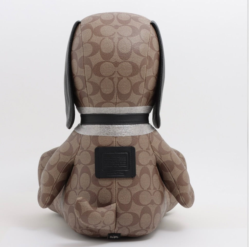 COACH Snoopy Stuffed Animal PVC&Leather Model Brown