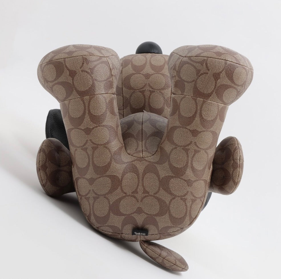 COACH Snoopy Stuffed Animal PVC&Leather Model Brown