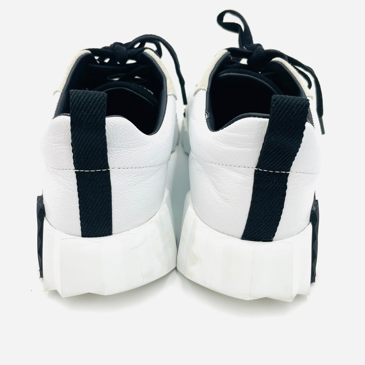 HERMES Bouncing Sneakers 36.5 White Black