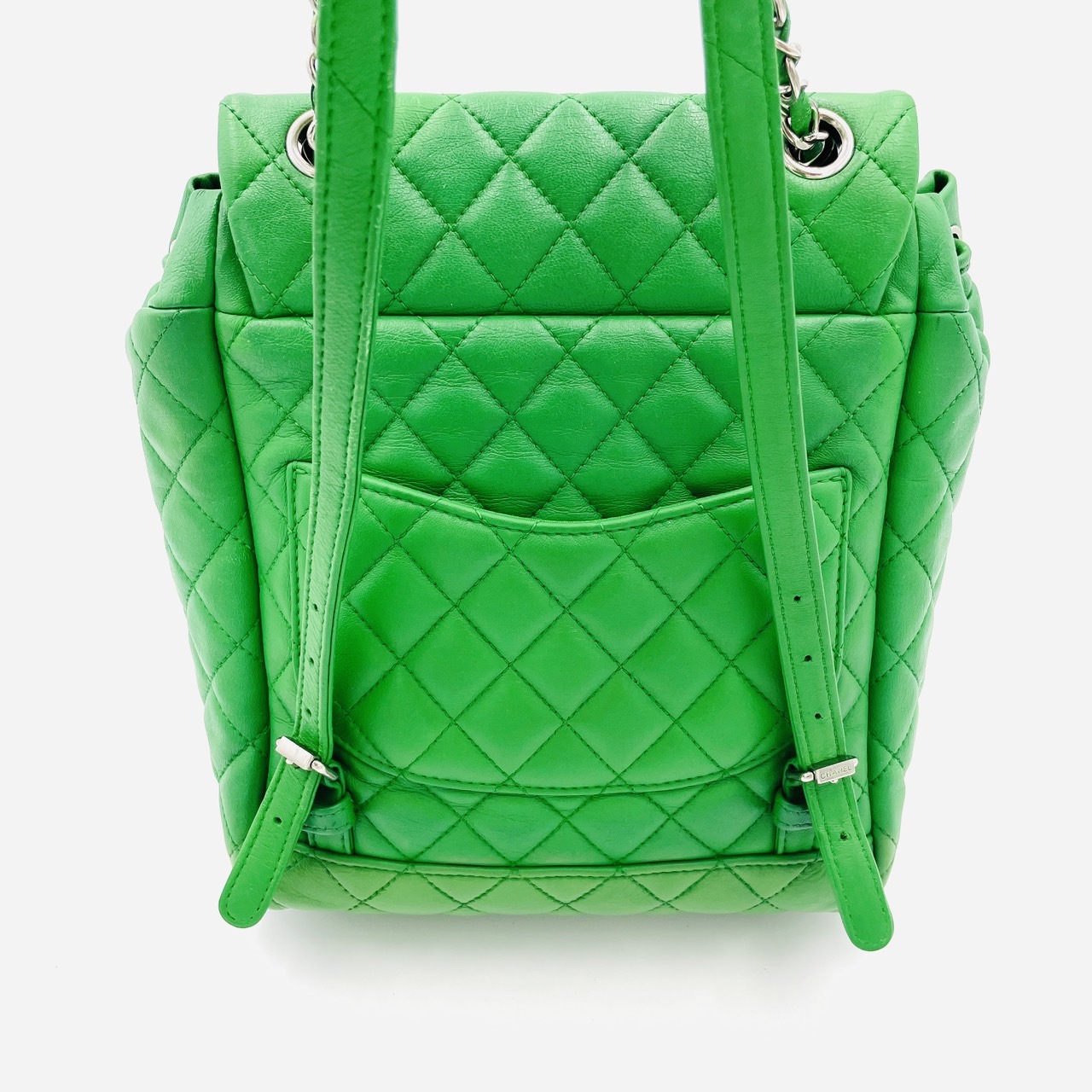 CHANEL Matrasse Lambskin Backpack Green