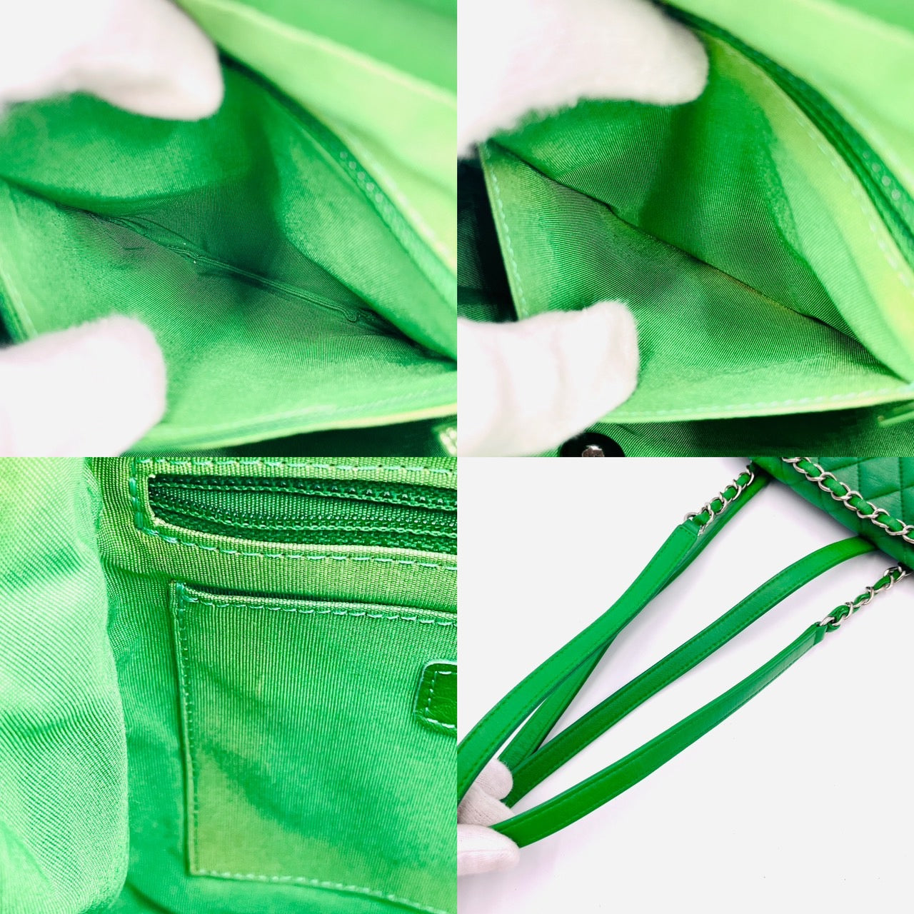 CHANEL Matrasse Lambskin Backpack Green