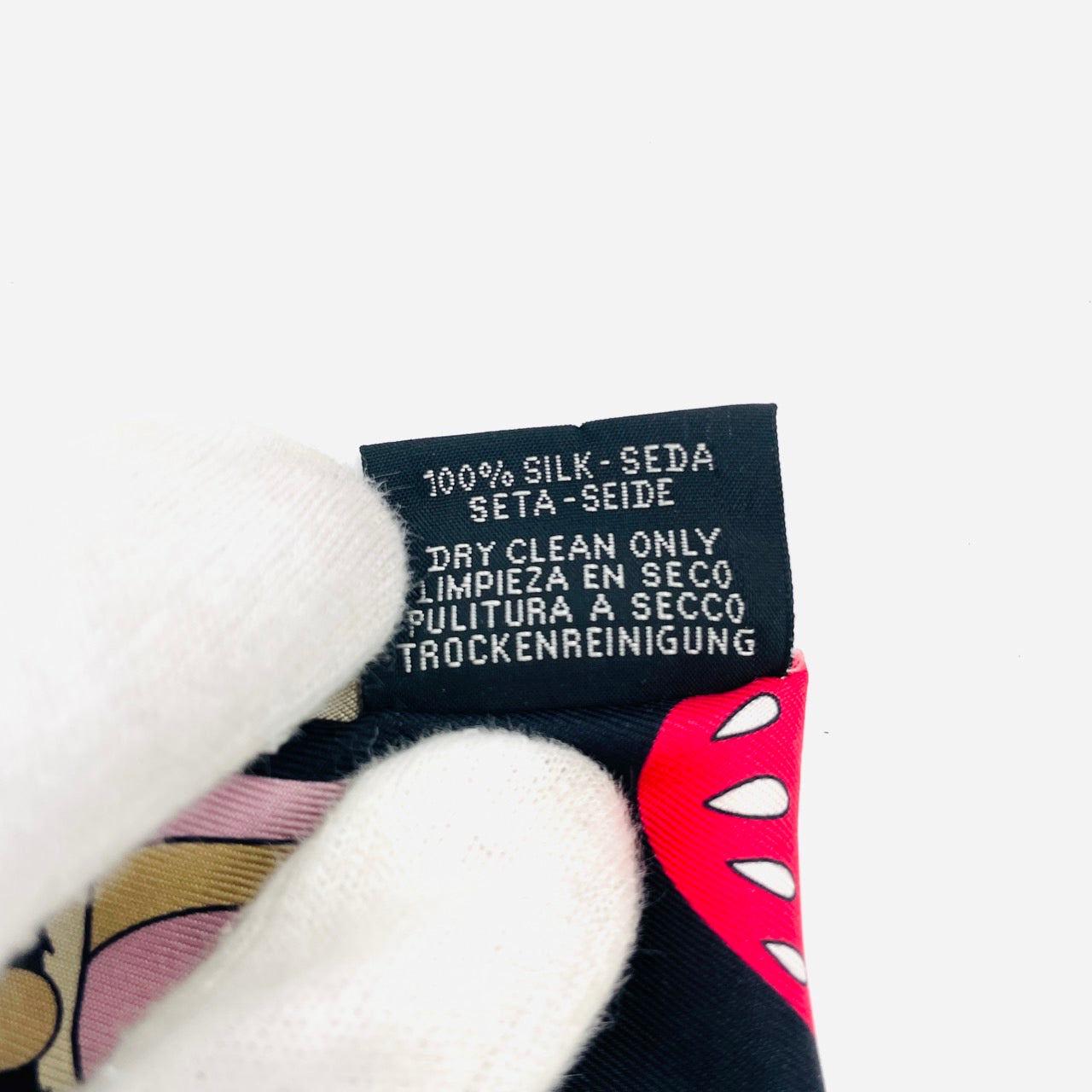 HERMES twilly Silk 100% Black