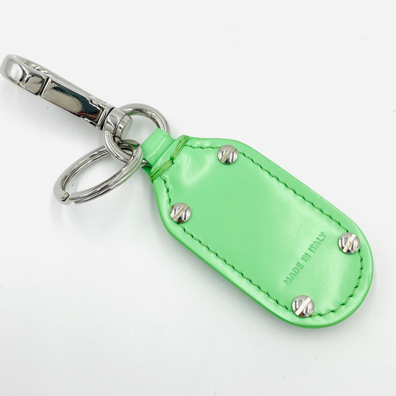 FENDI Logo Green Silver Key Holder