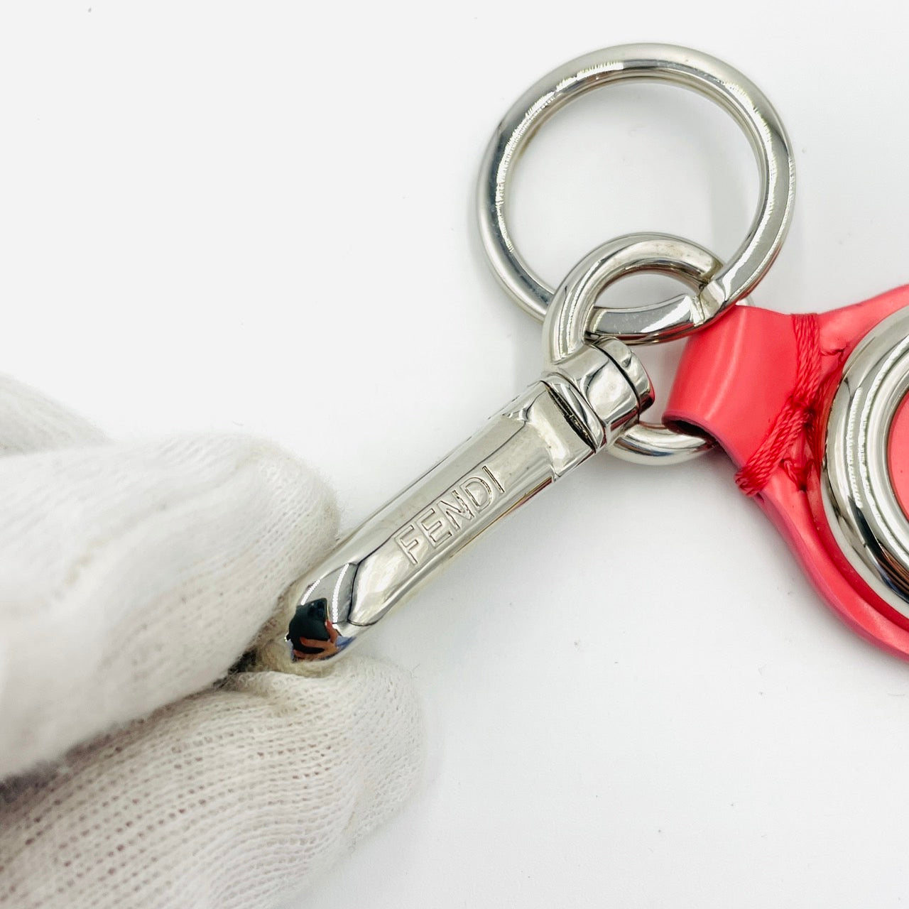 FENDI Logo Pink Key Holder