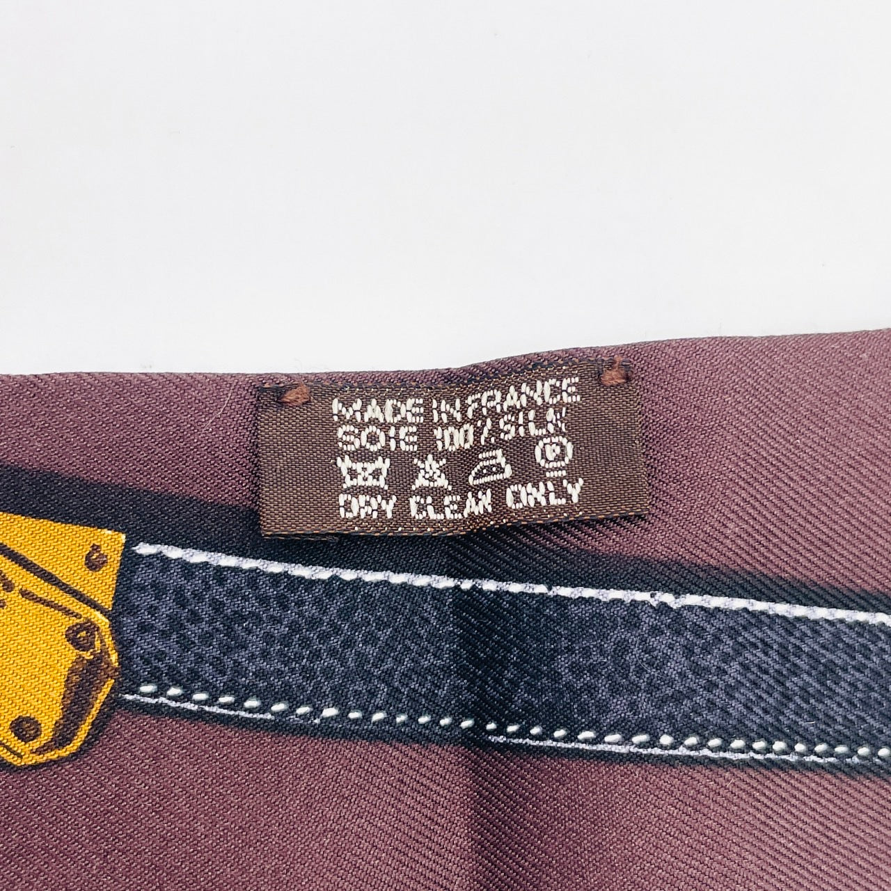 HERMES Twilly Silk 100% Dark Brown