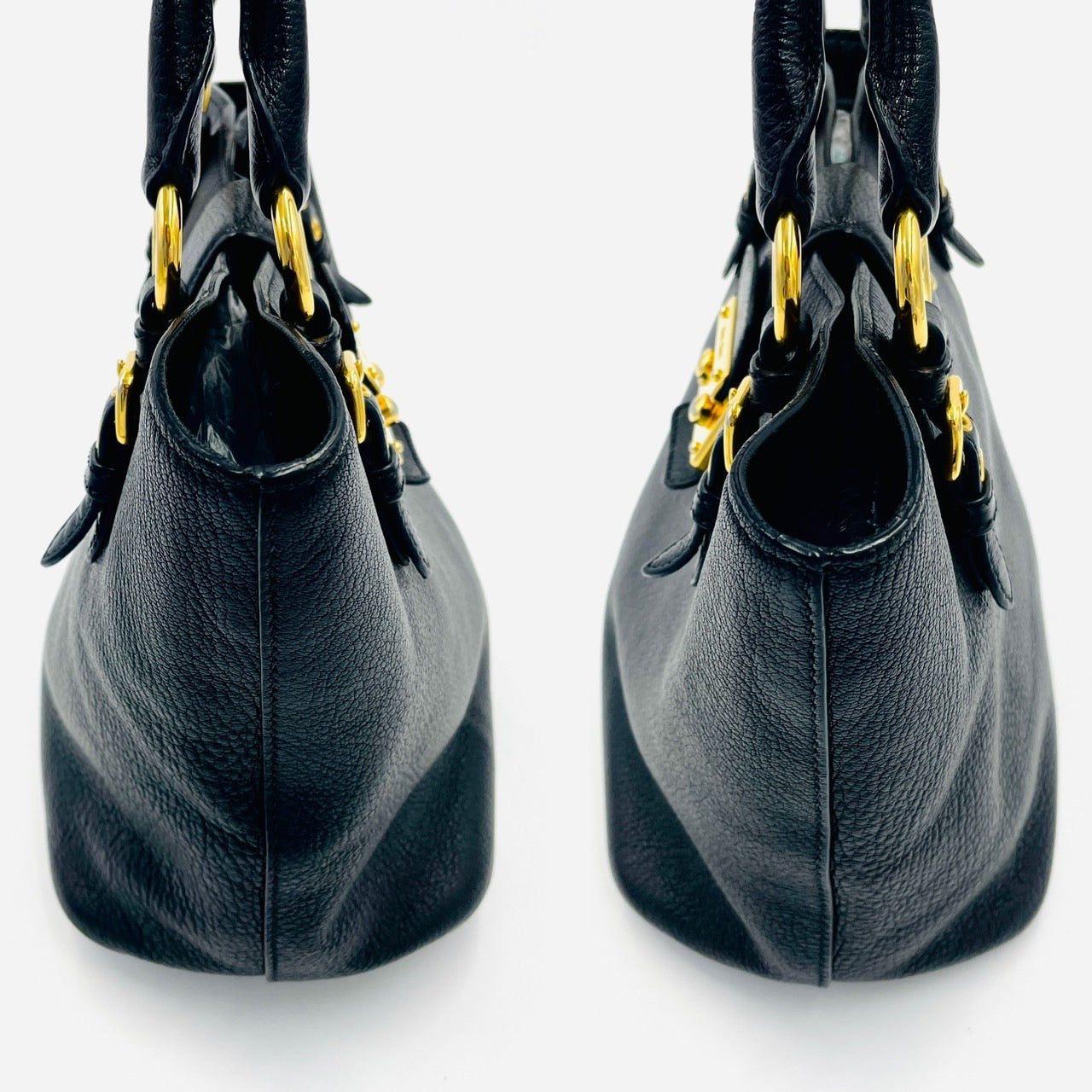 MIUMIU Madras 2way Black Shoulder Bag