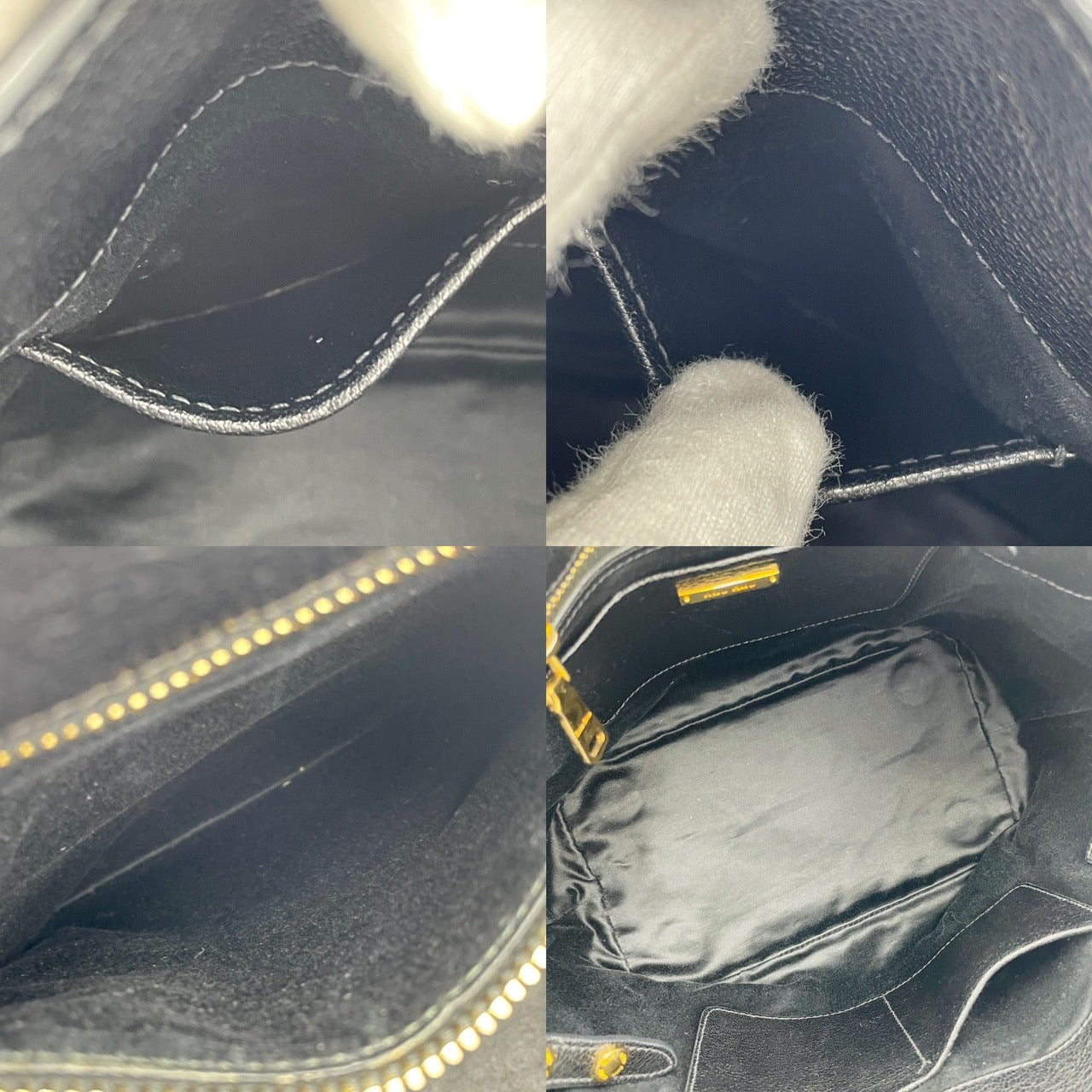 MIUMIU Madras 2way Black Shoulder Bag