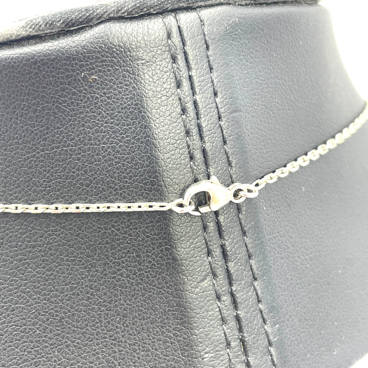 HERMES O'Kelly Necklace Pink Silver Plated