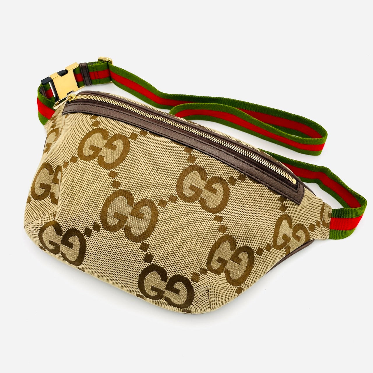 GUCCI Men Jumbo GG Canvas Body Bag Logo Belt Bag