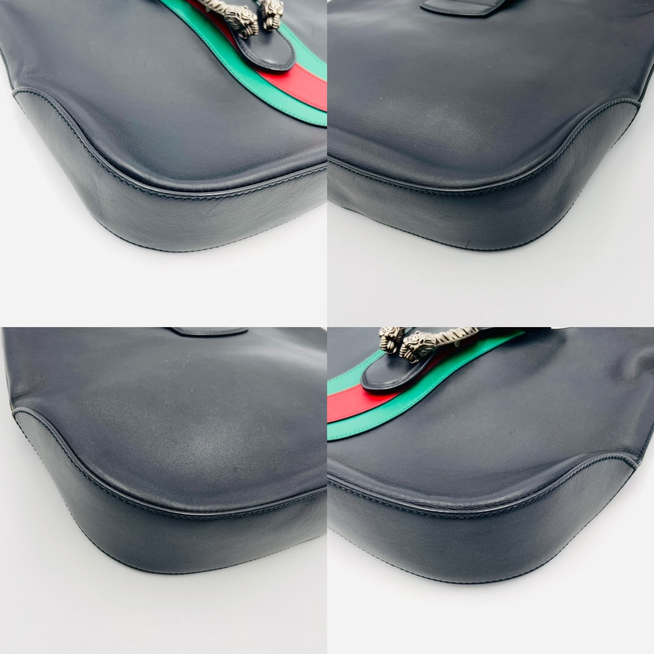 GUCCI Dionysus 2WAY Shoulder Bag Black Leather