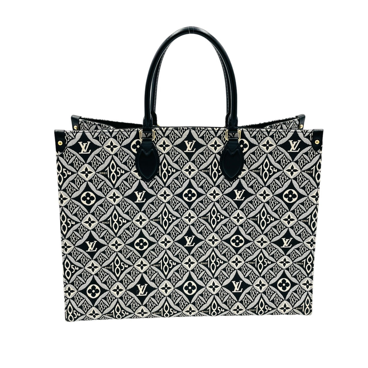 LOUIS VUITTON Monogram Jacquard Gray Black On the Go GM