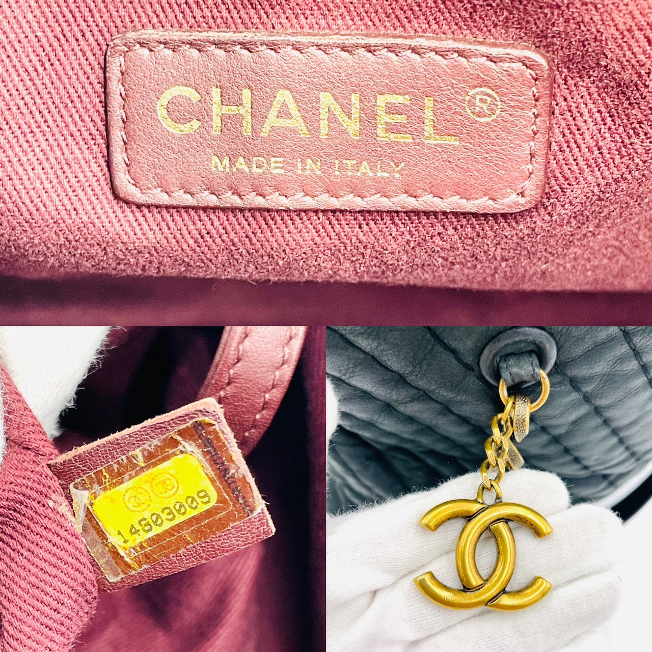 CHANEL V-Stitched Chain Shoulder Bag