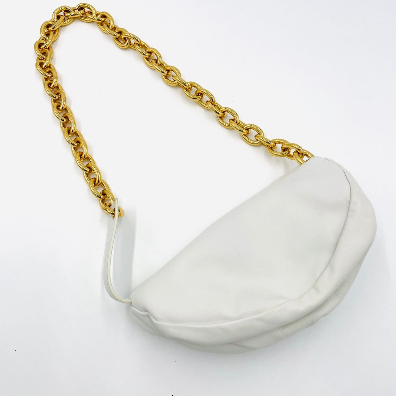 BOTTEGA VENETA The Belt Chain Pouch White