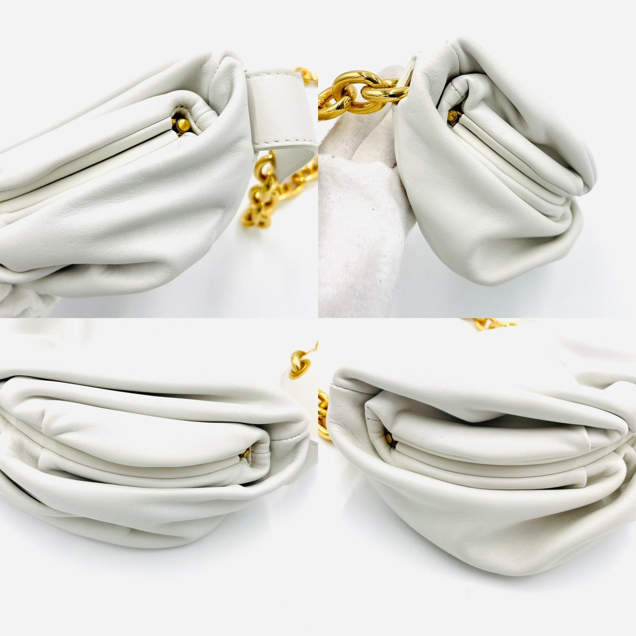 BOTTEGA VENETA The Belt Chain Pouch White
