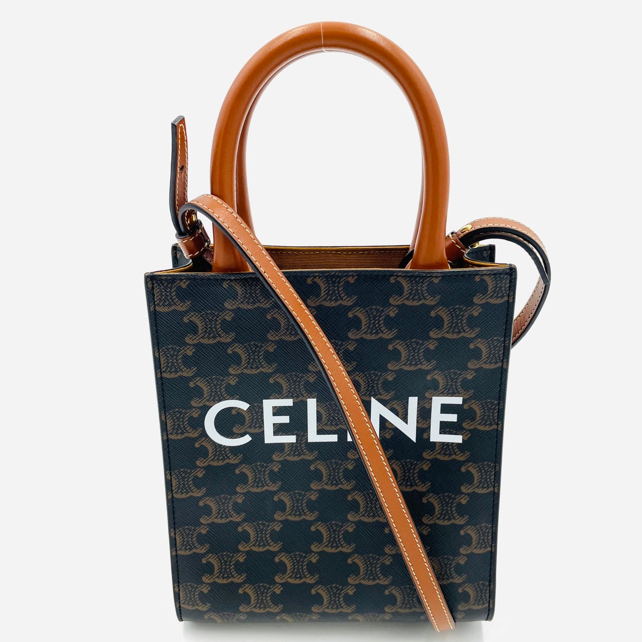 CELINE Trionf Bag Mini Vertical Hippo Shoulder Bag
