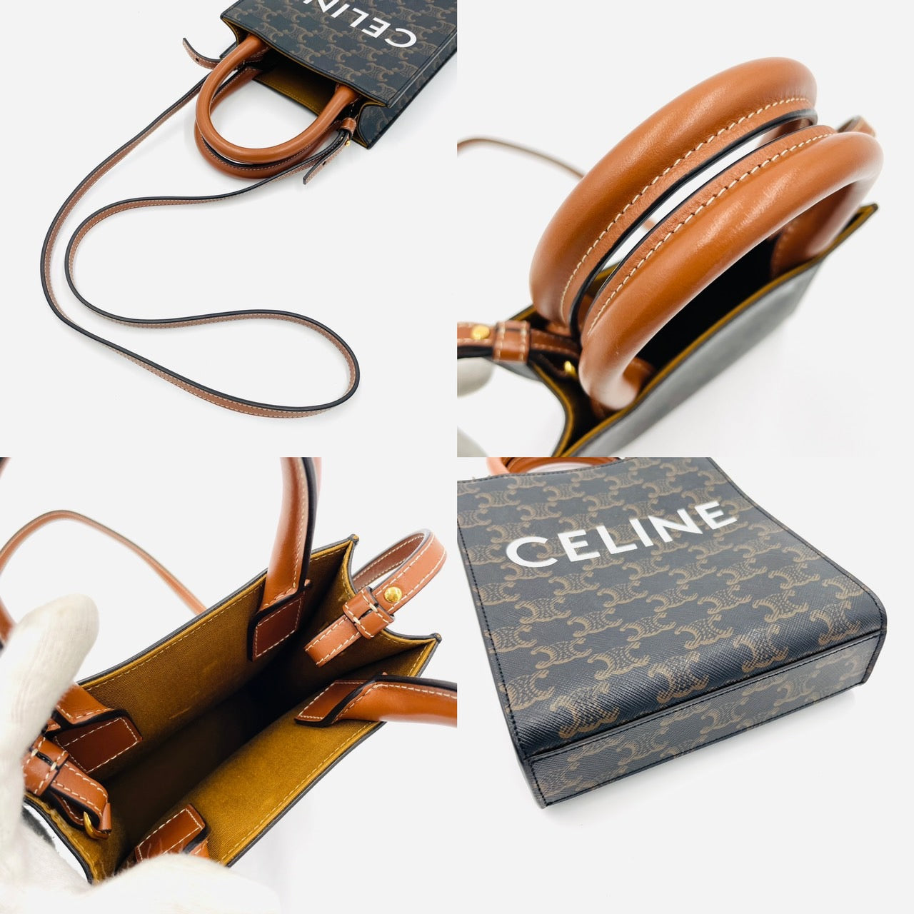 CELINE Trionf Bag Mini Vertical Hippo Shoulder Bag