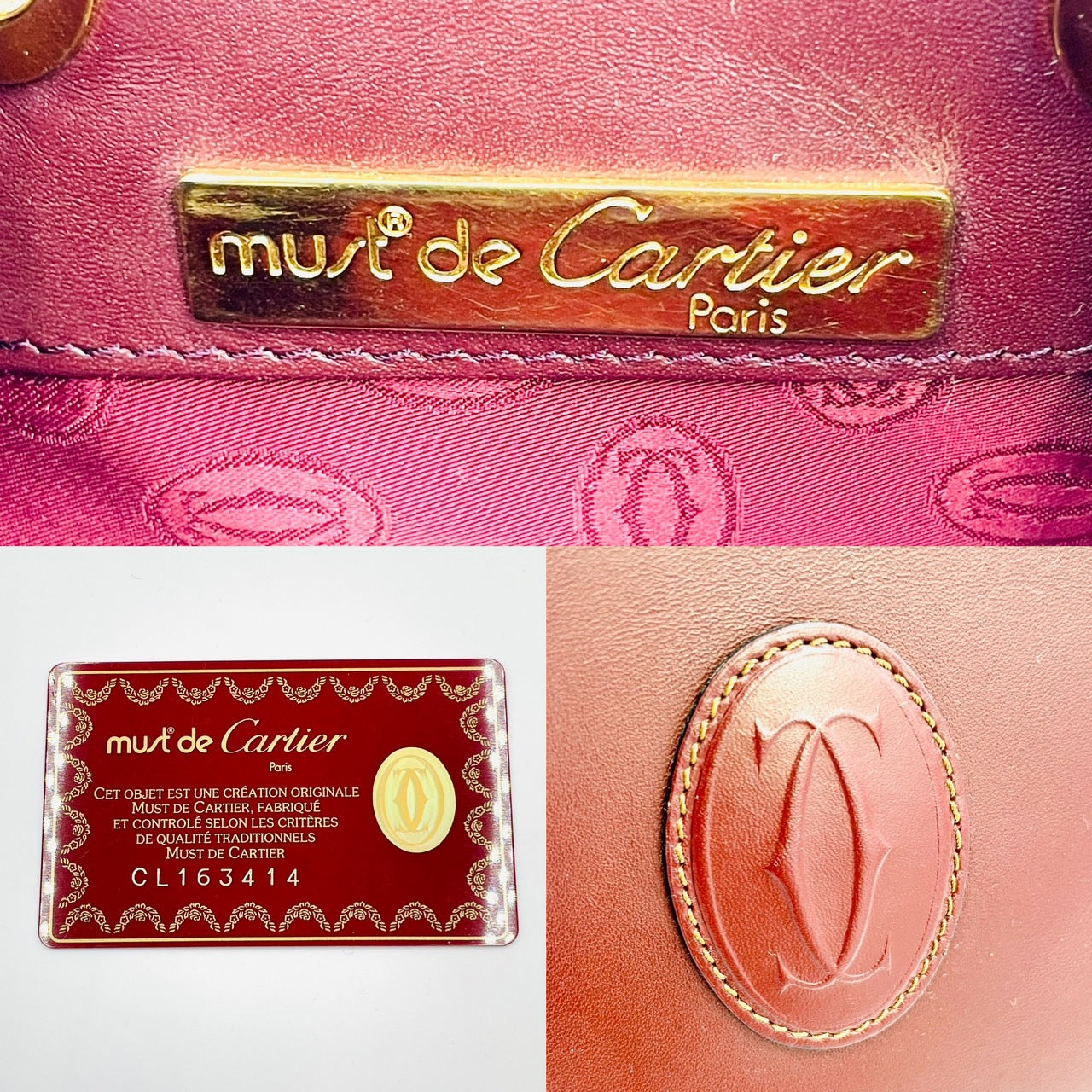 Cartier MastLine Vintage Shoulder bag Bordeaux