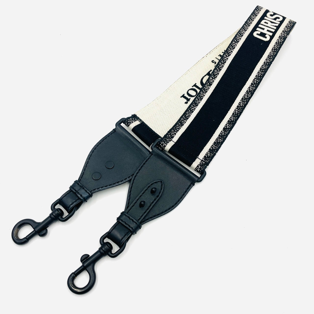DIOR Embroidered Shoulder Strap Black